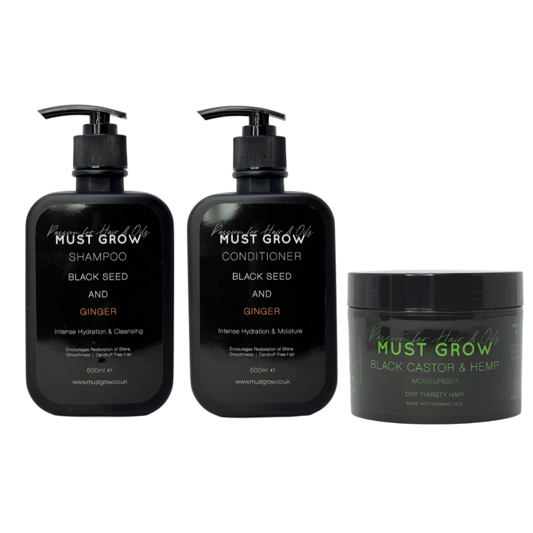 Black Castor & Hemp - Hair Care Kit